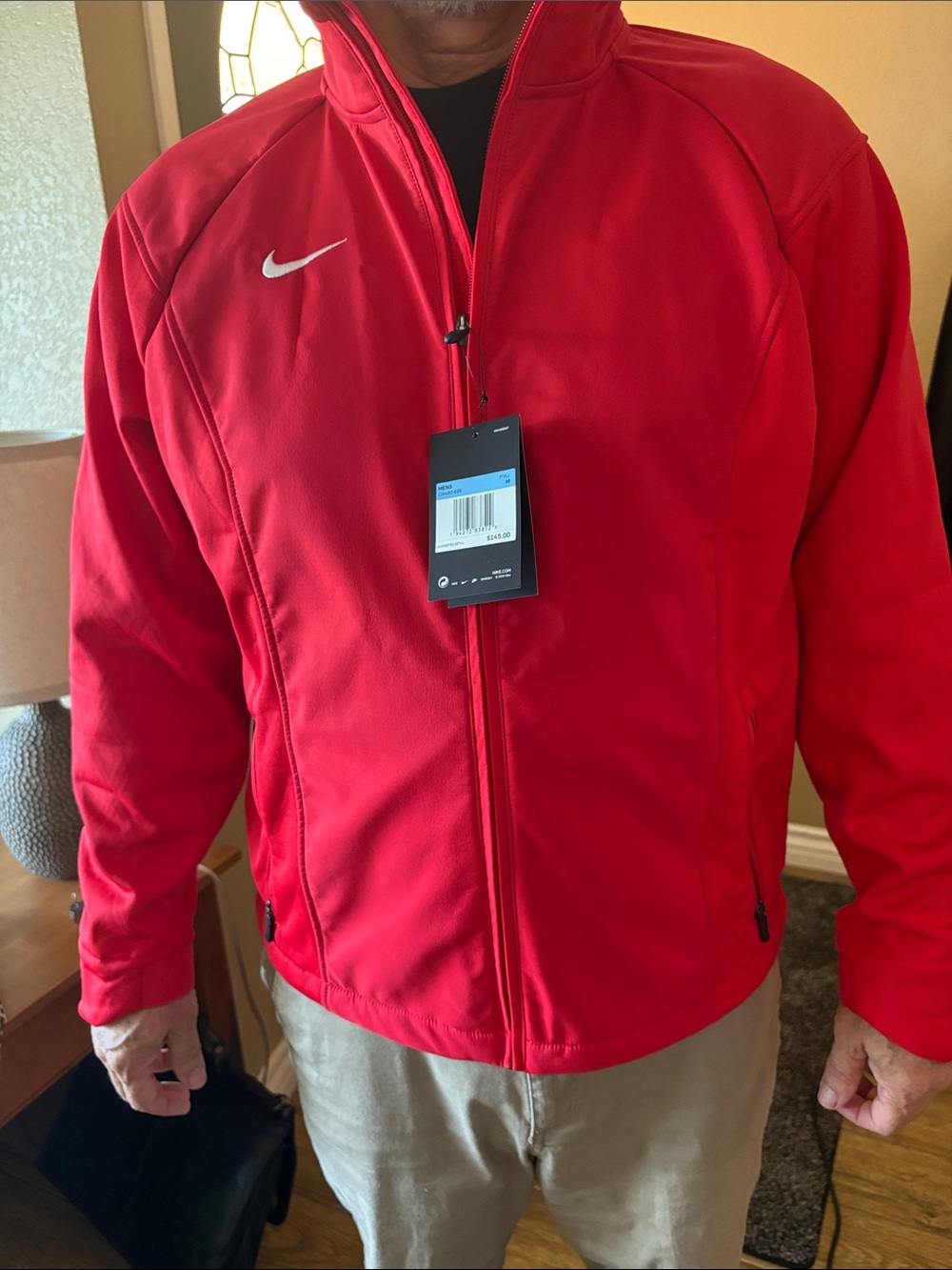 Nike Men's Red Lightweight Full-Zip Jacket